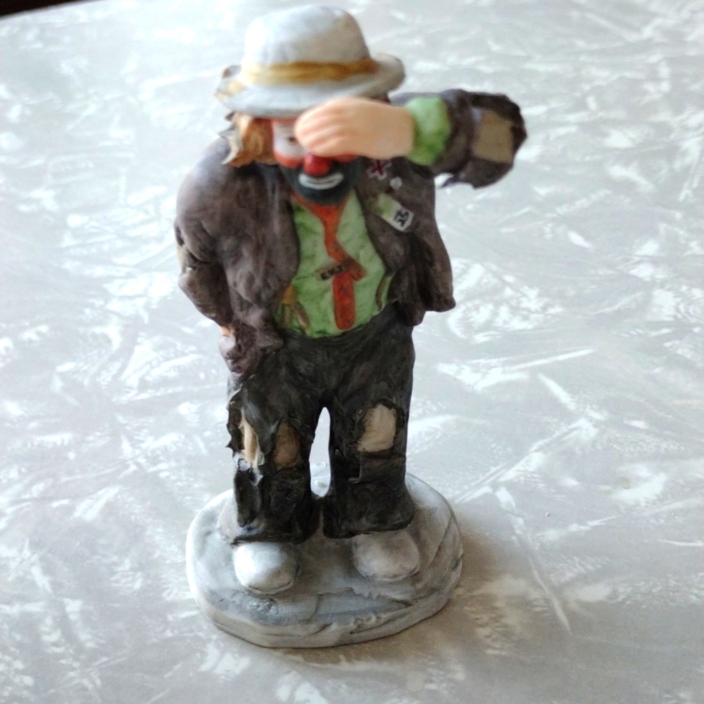 Emmett Kelly miniature collection figurine.